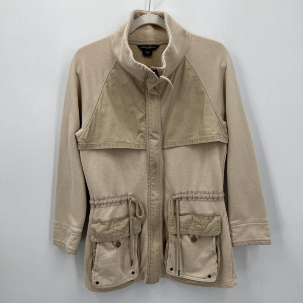 Eddie Bauer Jacket Jersey Anorak Utility Full Zip Coat